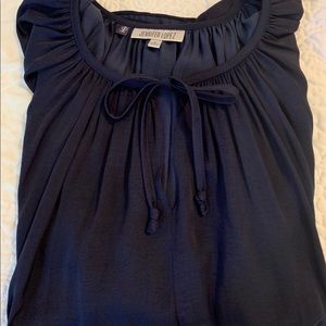 BOHO PEASANT BLOUSE • NAVY BLUE• BISHOP SLEEVES